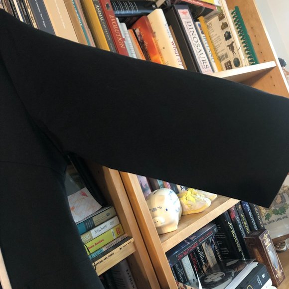 Grace and Glam Size XL Black Pencil Dress with White Button and Trim - Picture 2 of 4